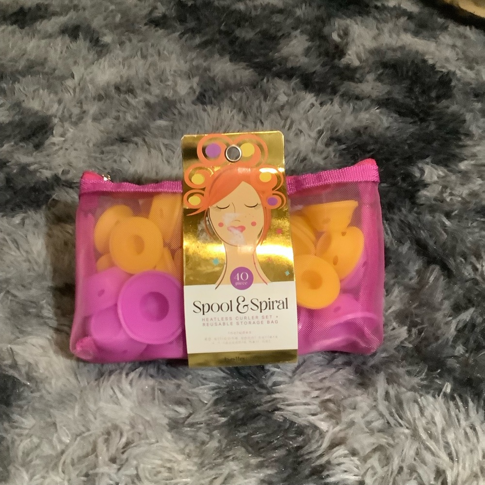 Pink and Orange Hair Curlers for Kids